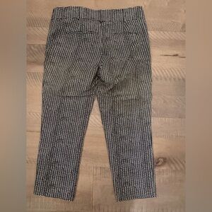 NEVER WORN ANN TAYLOR LOFT MARISA CROP BLACK & TAN GEO PRINT LIKE NEW